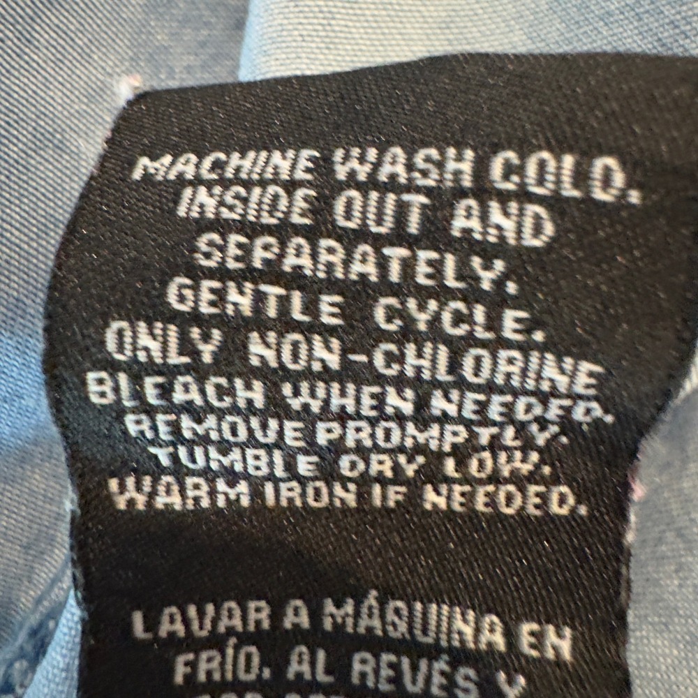 Zac Rachel Chambray Tunic Top L Button Front Roll Tab Sleeve Lyocell Lagenlook - Picture 8 of 10